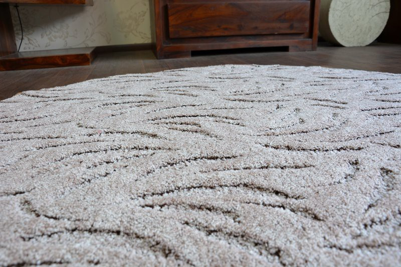 Koberec kruh IVANO hnědý