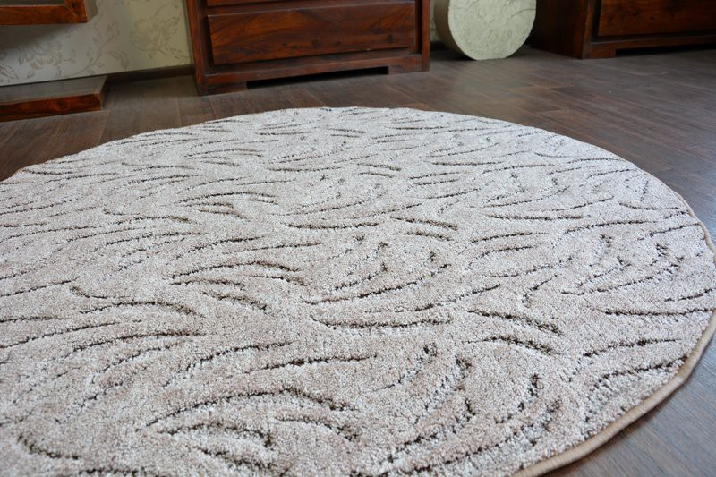 Koberec kruh IVANO hnědý