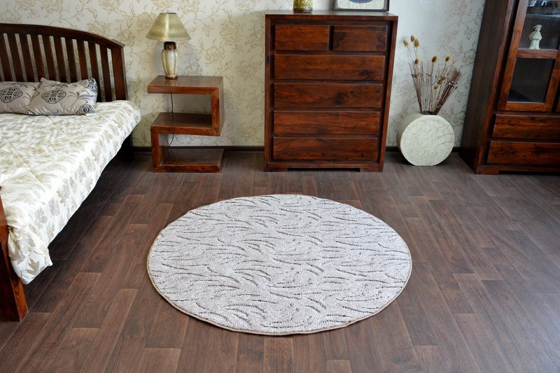 Koberec kruh IVANO hnědý