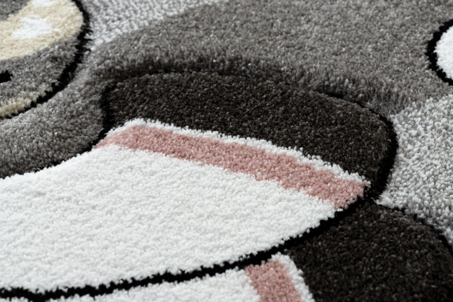 Koberec KRUH PETIT UNICORN JEDNOROŽEC šedý