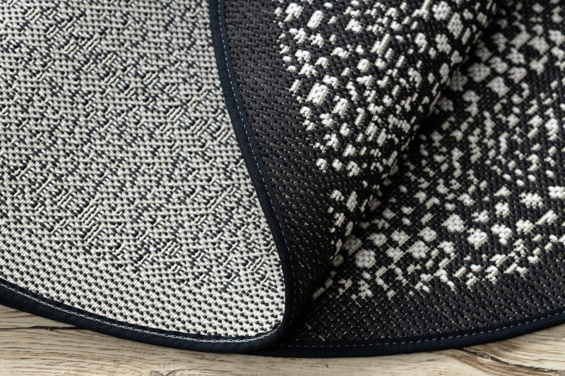 Koberec kruh SIZAL FLAT 48834690 černý