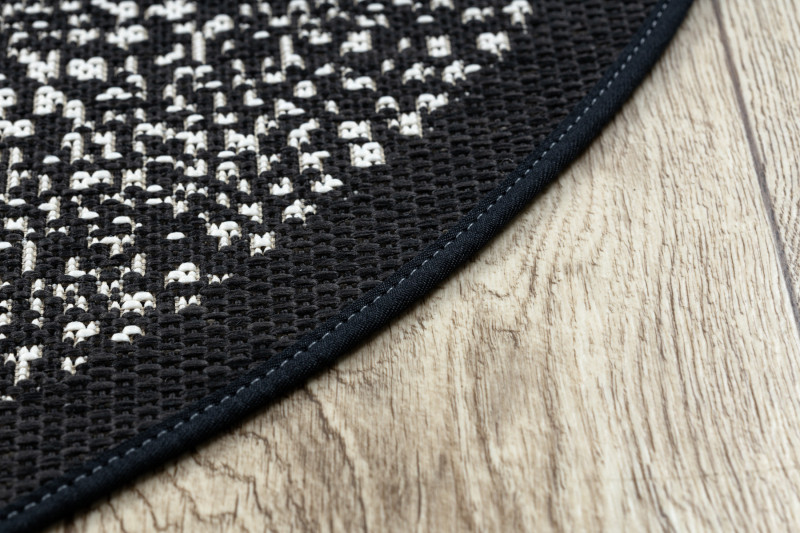 Koberec kruh SIZAL FLAT 48834690 černý