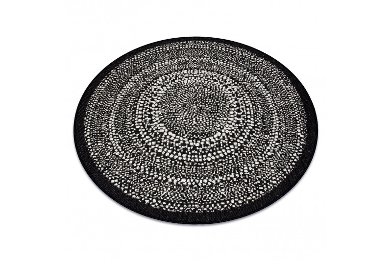 Koberec kruh SIZAL FLAT 48834690 černý