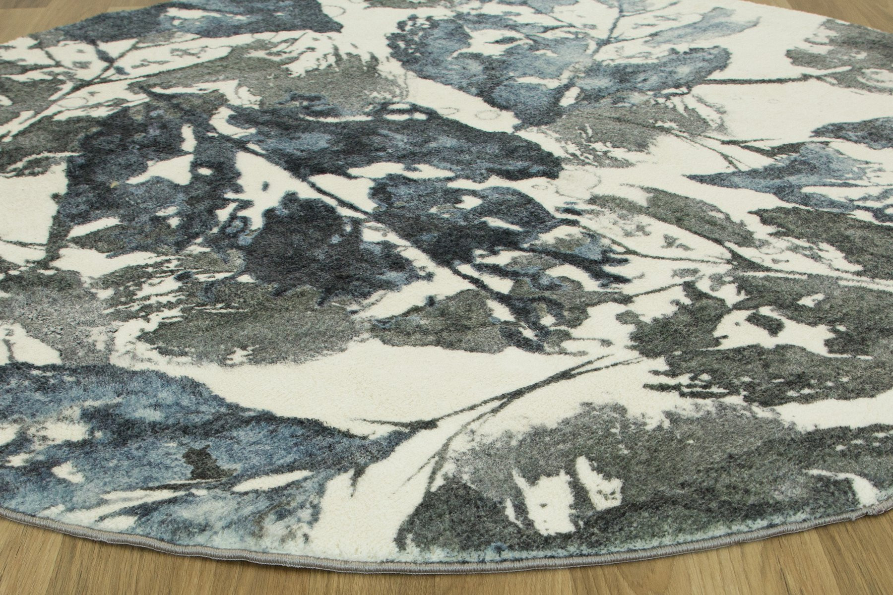 Koberec Listí šedý / granátový