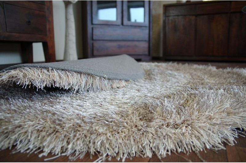 Koberec Love shaggy bež 120 cm kruh