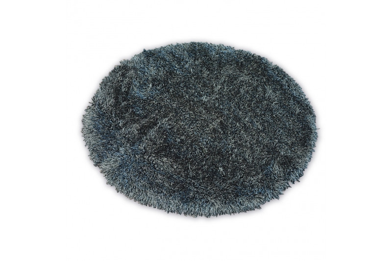 Koberec Love shaggy černý/braz 120 cm kruh