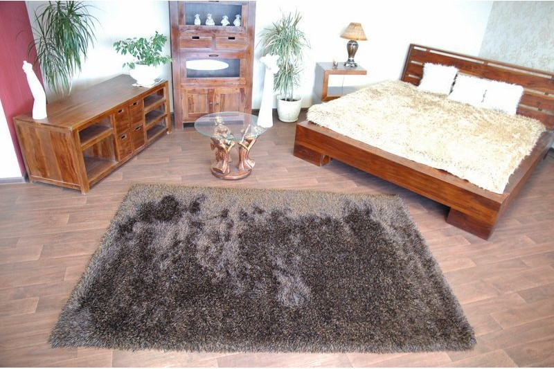 Koberec Love shaggy černý/braz