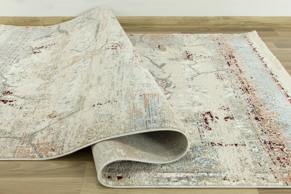 Koberec Luxess 27086 somon s třásněmi, béžový / krémový