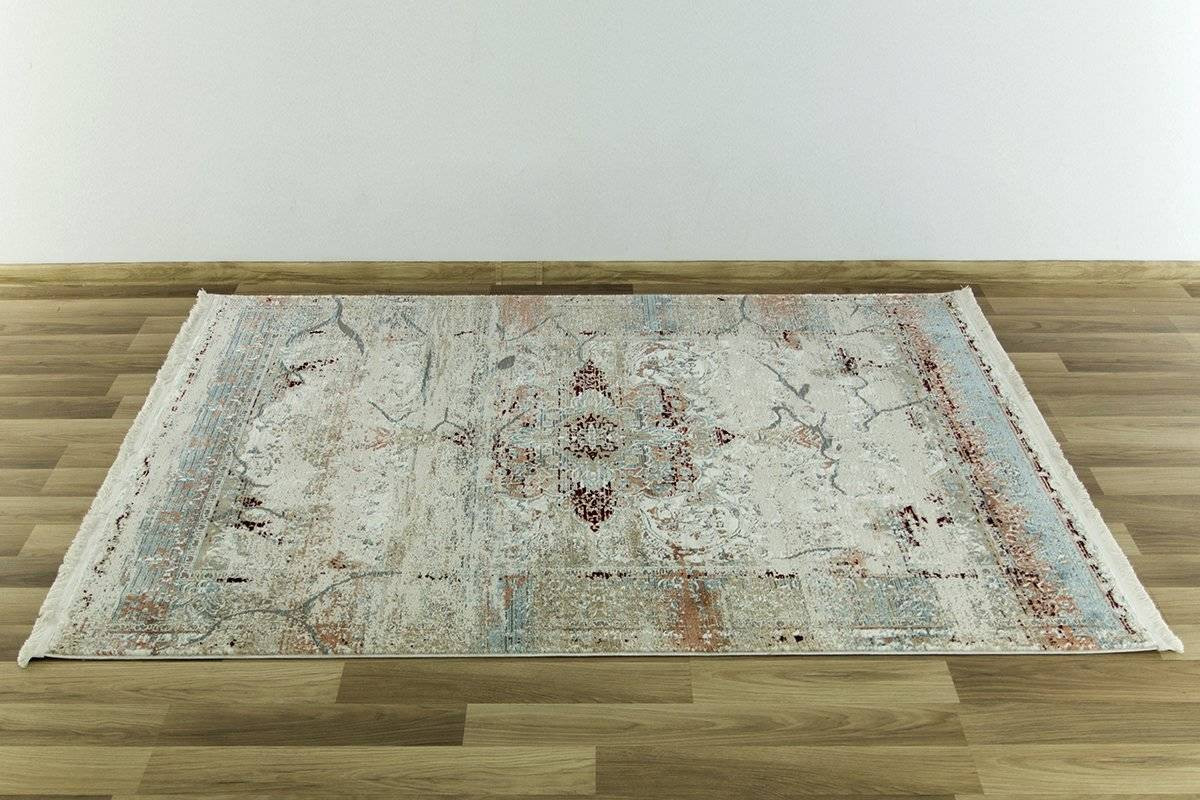 Koberec Luxess 27086 somon s třásněmi, béžový / krémový