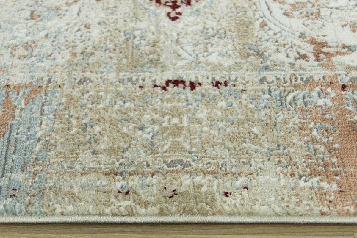 Koberec Luxess 27086 somon s třásněmi, béžový / krémový