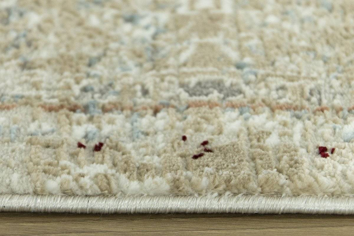 Koberec Luxess 27086 somon s třásněmi, béžový / krémový