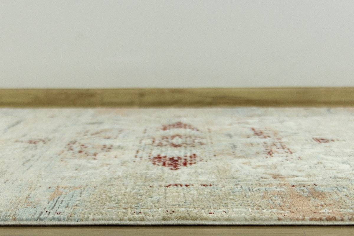 Koberec Luxess 27086 somon s třásněmi, béžový / krémový