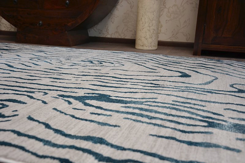 Koberec MANYAS 195AA Šedý/Modrý