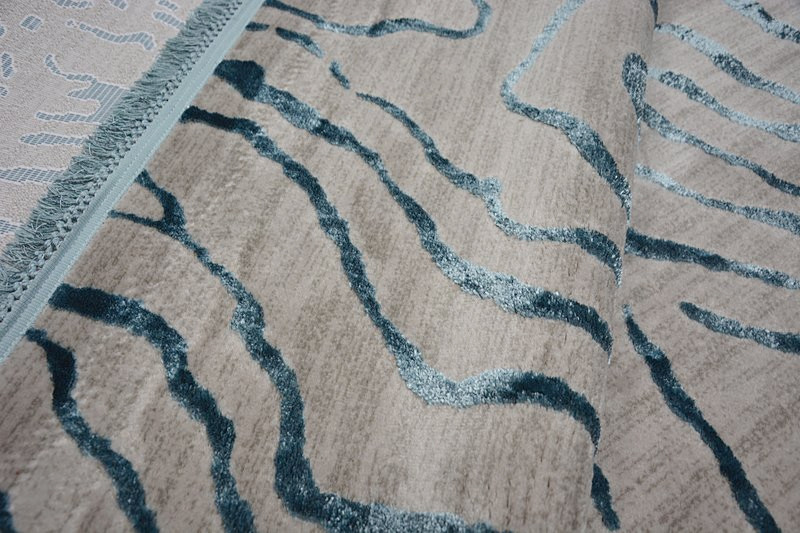 Koberec MANYAS 195AA Šedý/Modrý