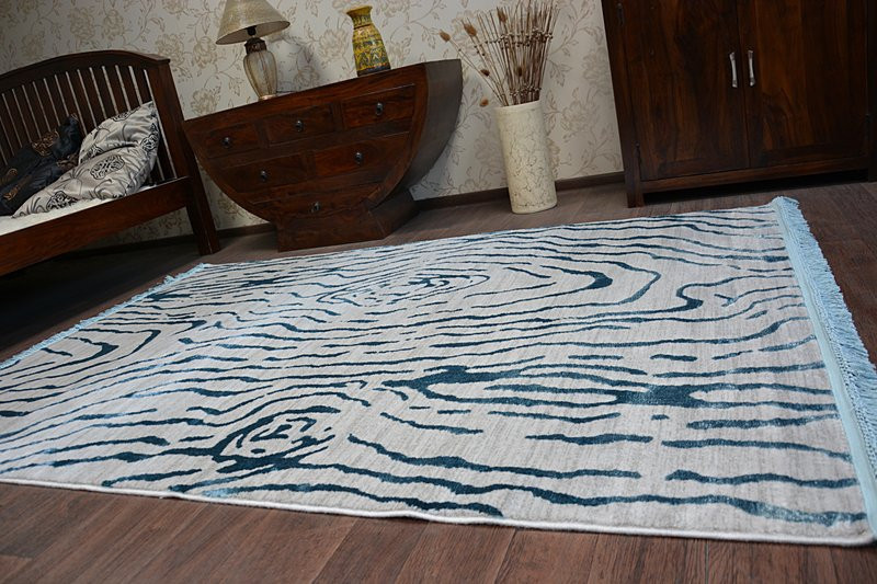 Koberec MANYAS 195AA Šedý/Modrý