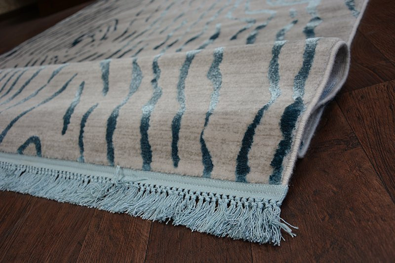 Koberec MANYAS 195AA Šedý/Modrý