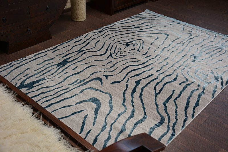 Koberec MANYAS 195AA Šedý/Modrý