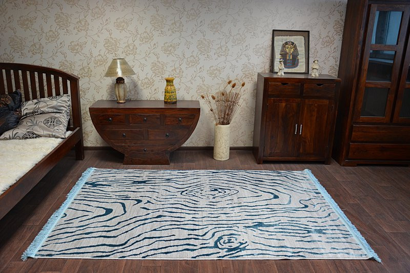 Koberec MANYAS 195AA Šedý/Modrý