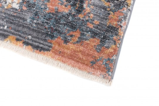 Koberec MYSTIC 3082B tmavě šedý / světle modrý