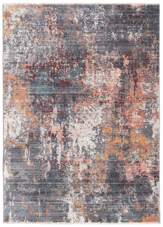 Koberec MYSTIC 3082B tmavě šedý / světle modrý