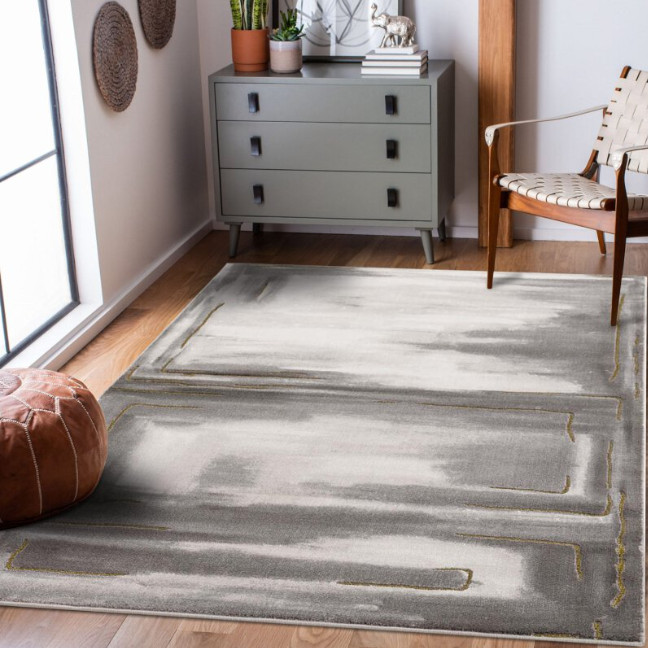 Koberec Noa 9261 šedý / zlatý