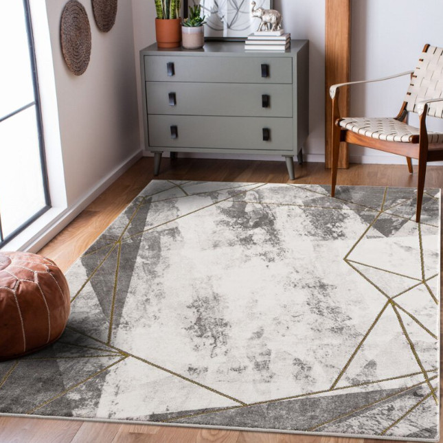 Koberec Noa 9294 šedý / zlatý