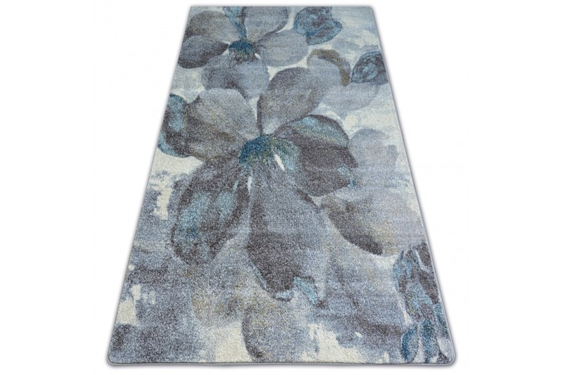 Koberec NORDIC květiny šedý/braz FD291