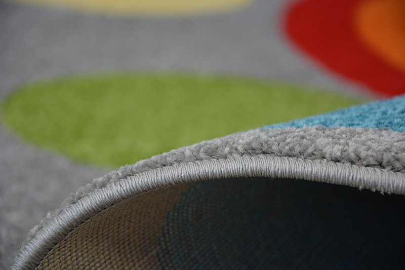 Koberec PAINT půlkruh G4779 - Tečky šedý / krém