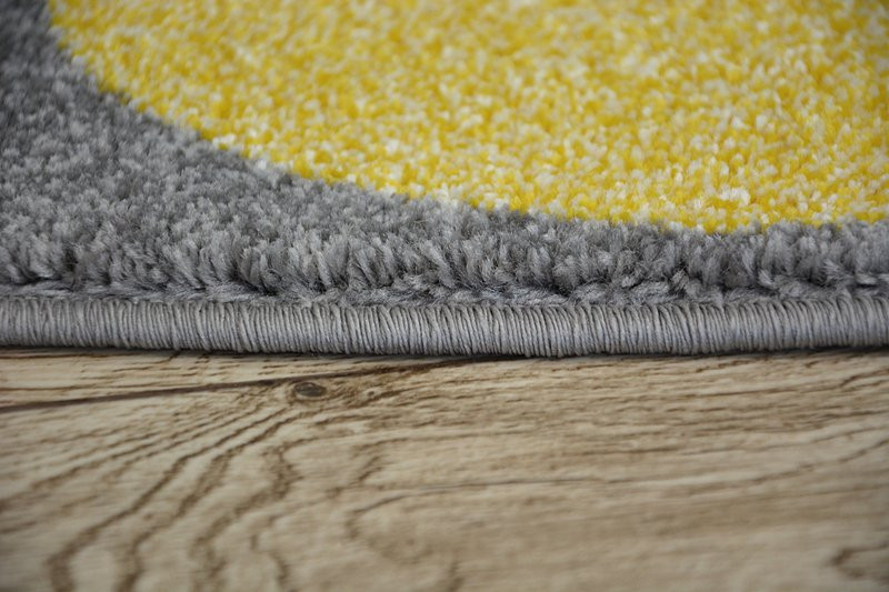 Koberec PAINT půlkruh G4779 - Tečky šedý / krém