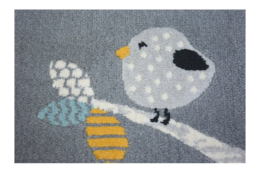 Koberec PASTEL 18405/072 -Ptáčci šedý