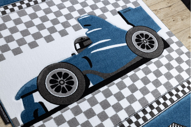 Koberec PETIT RACE FORMULE 1 AUTO nebeský