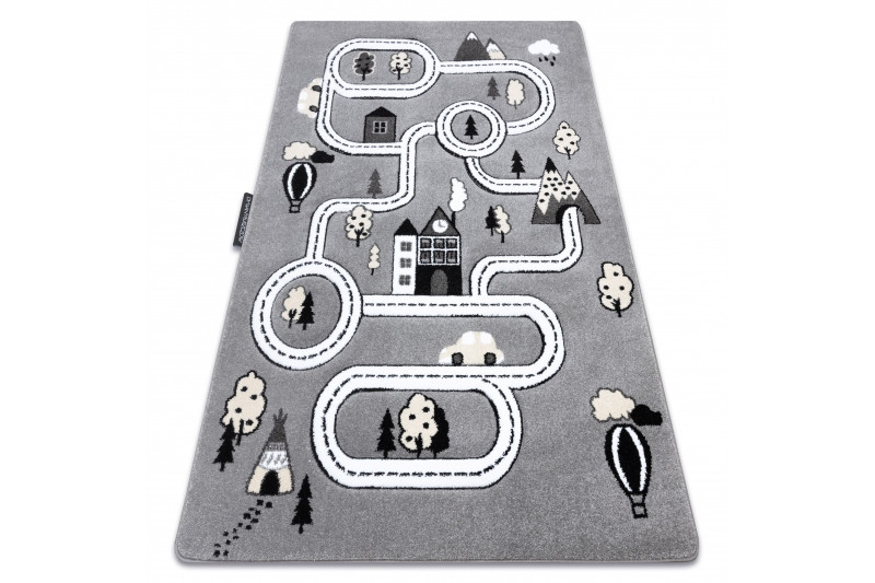 Koberec PETIT TOWN MĚSTO ULICE šedý