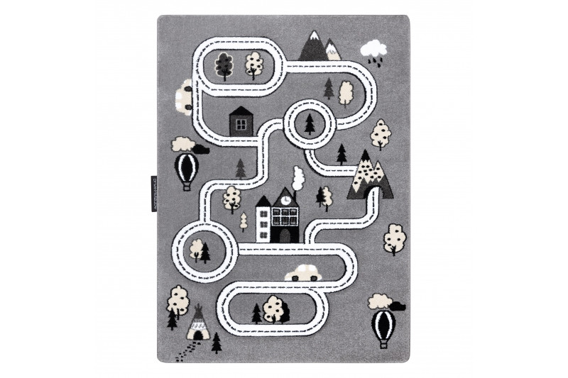 Koberec PETIT TOWN MĚSTO ULICE šedý