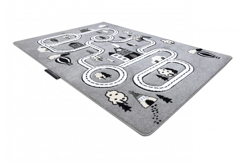 Koberec PETIT TOWN MĚSTO ULICE šedý