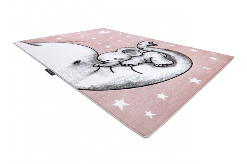 Koberec PETIT TRUMPET TRÚBA SLONÍ SLONÍK HVĚZDY růžový