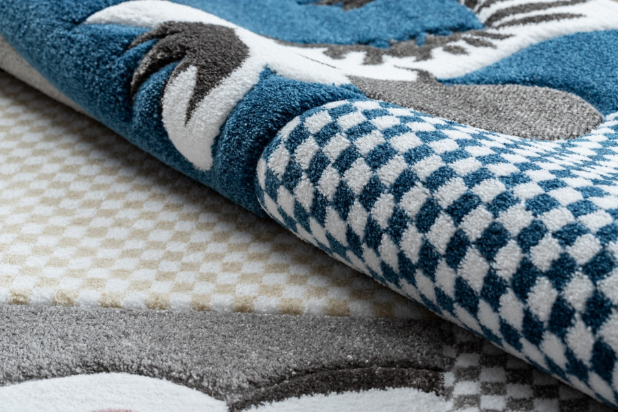 Koberec PETIT ZOO ZVÍŘÁTKA krém / šedý