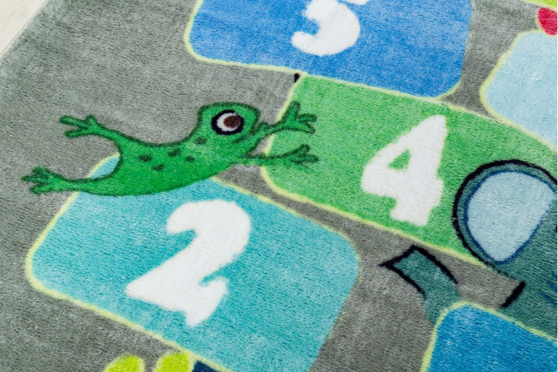 Koberec PLAY Klasy čísla zvířátka G3554-4 šedý
