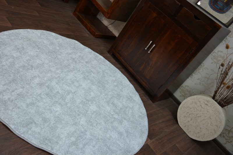 Koberec POZZOLANA stříbrný kruh