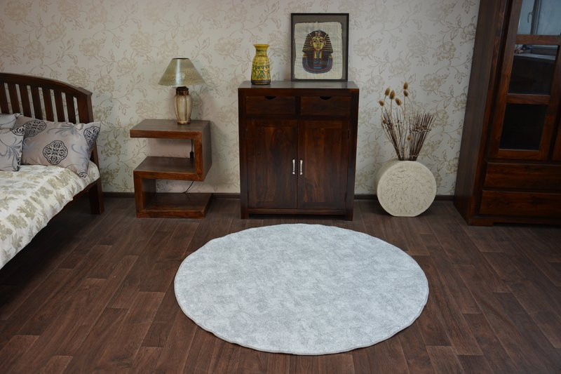 Koberec POZZOLANA stříbrný kruh