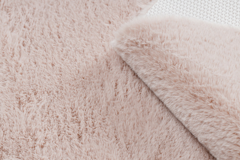Koberec protiskluzový SHAPE 3105 Srdce Shaggy - špinavě růžový plyš