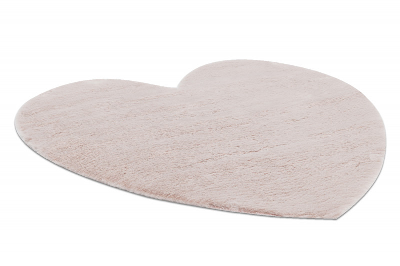 Koberec protiskluzový SHAPE 3105 Srdce Shaggy - špinavě růžový plyš