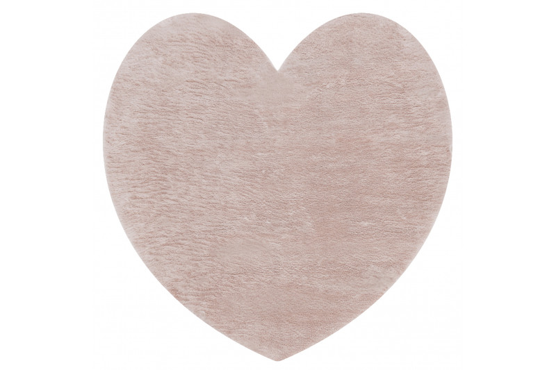 Koberec protiskluzový SHAPE 3105 Srdce Shaggy - špinavě růžový plyš