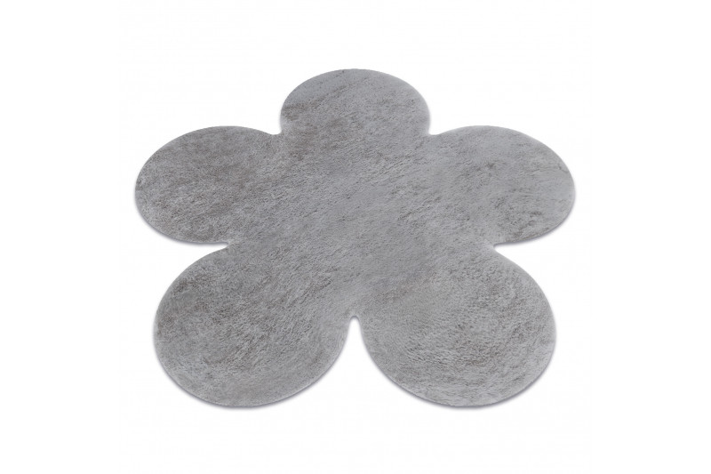 Koberec protiskluzový SHAPE 3106 Kvítek Shaggy - šedý plyš