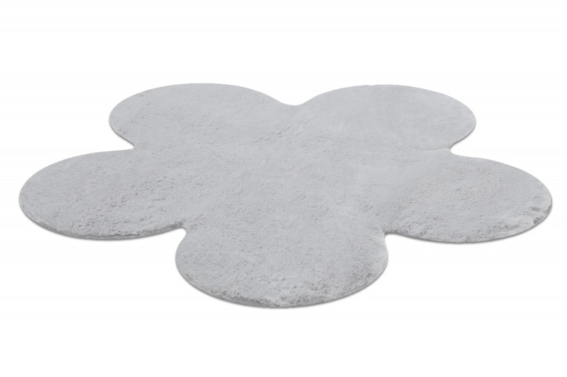 Koberec protiskluzový SHAPE 3106 Kvítek Shaggy - šedý plyš