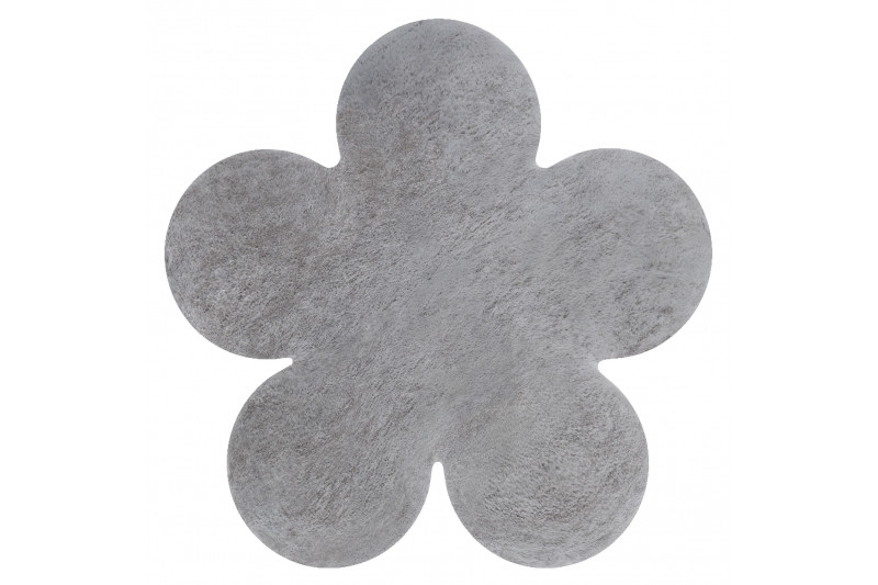 Koberec protiskluzový SHAPE 3106 Kvítek Shaggy - šedý plyš