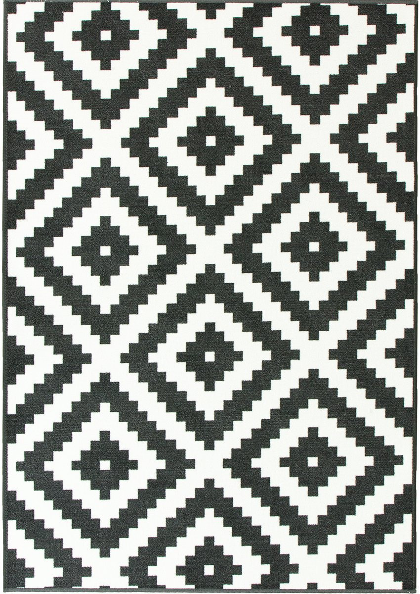 Protiskluzový koberec Romby černý