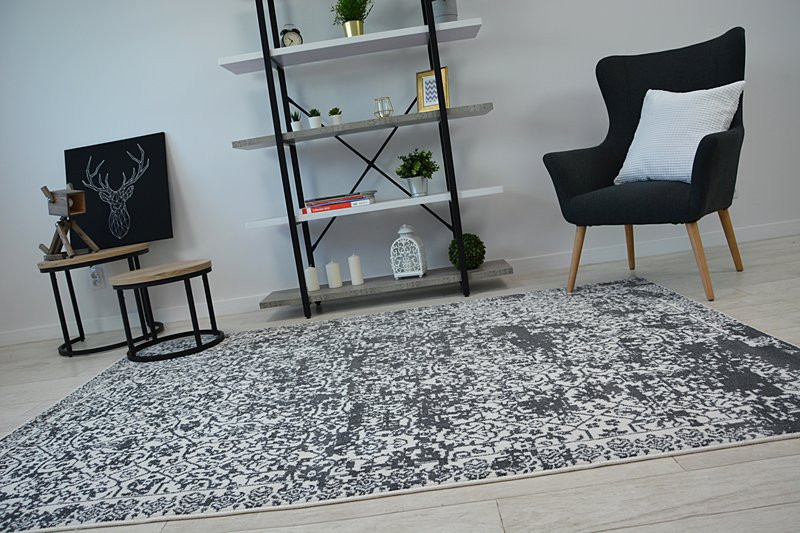 Koberec SENSE Micro 81260 VINTAGE bílý/antracit