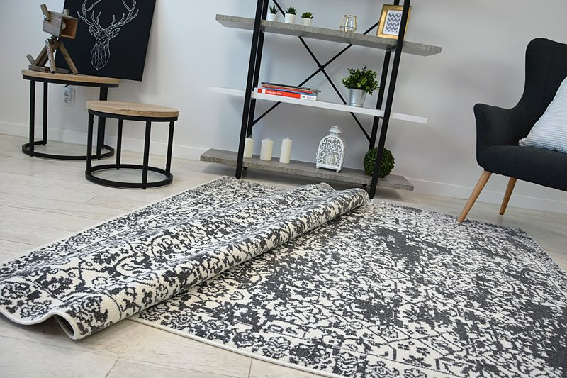 Koberec SENSE Micro 81260 VINTAGE bílý/antracit