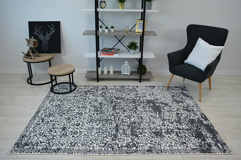 Koberec SENSE Micro 81260 VINTAGE bílý/antracit
