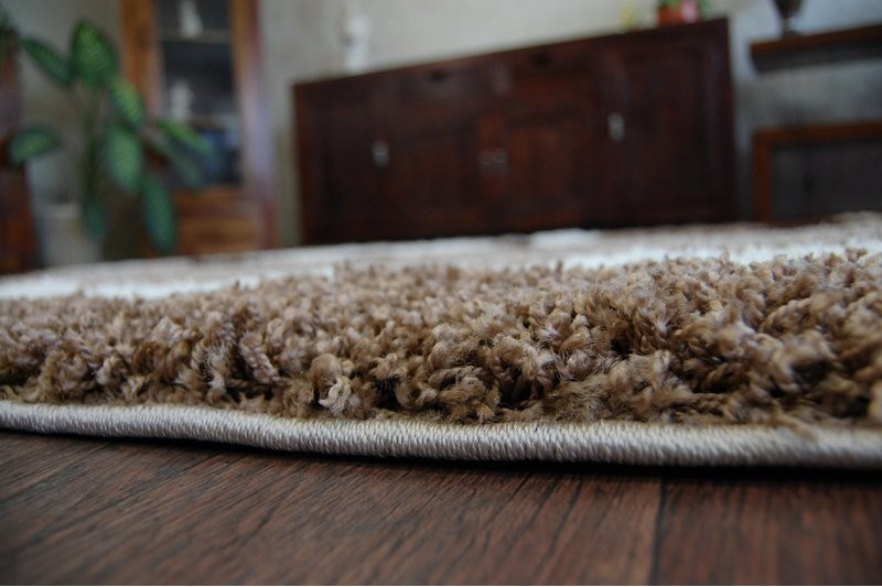 Koberec SHAGGY ZENA 2527 jasny béž/tmavý béž